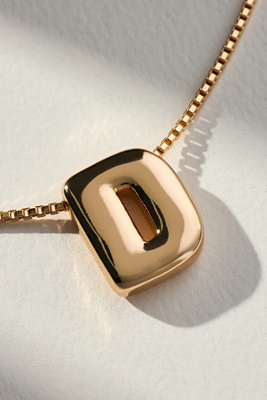 By Anthropologie Block Letter Monogram Necklace