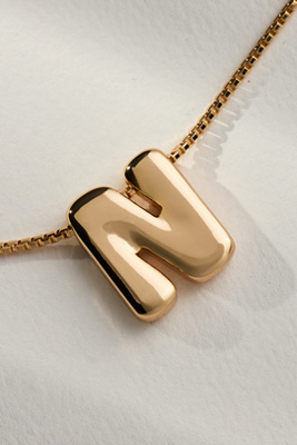 By Anthropologie Block Letter Monogram Necklace