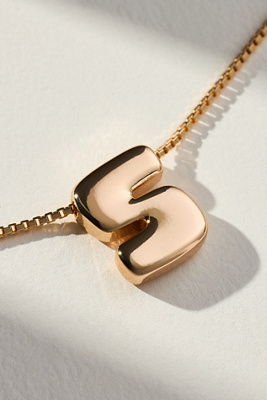By Anthropologie Block Letter Monogram Necklace In Alphabet
