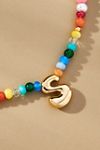 Colorful Beaded Bubble Letter Monogram Necklace