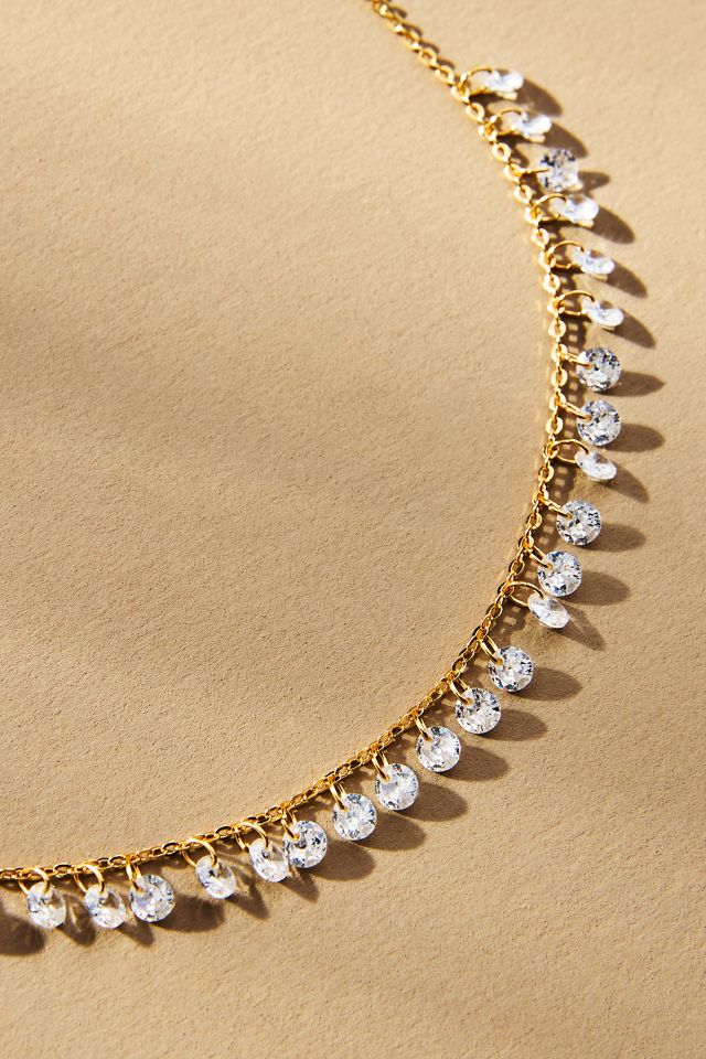 Glass Droplets Short Necklace #1