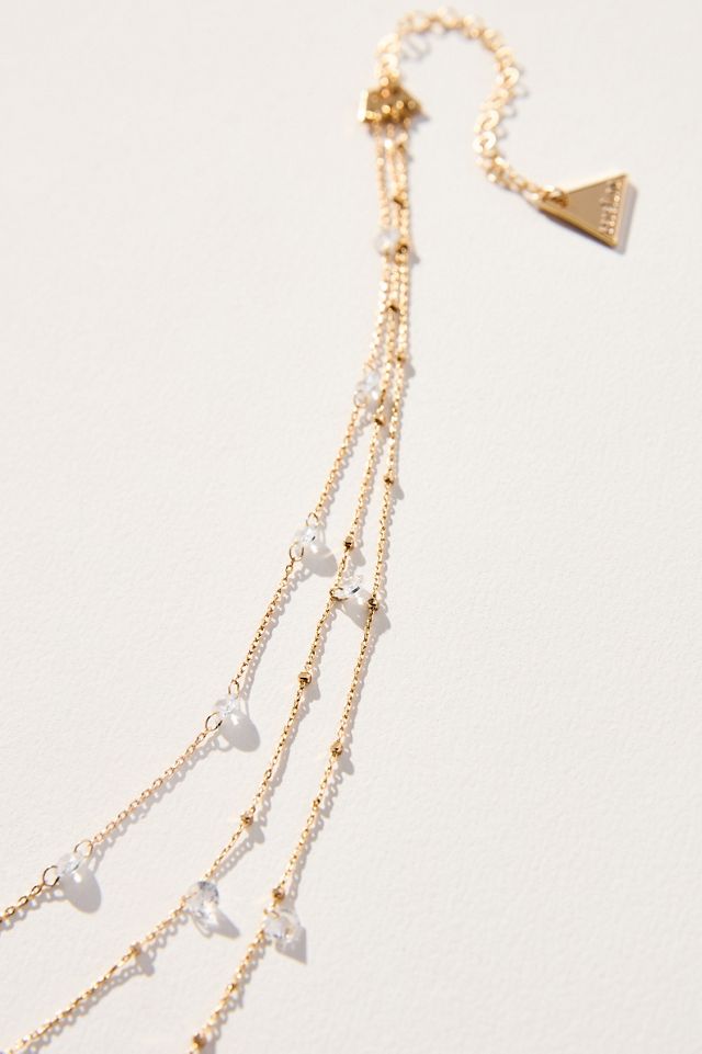 Drippy Crystal Multi-Layered Necklace #1