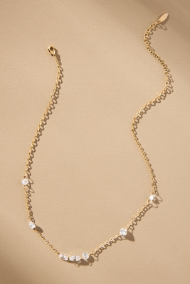By Anthropologie Spaced Crystals Necklace