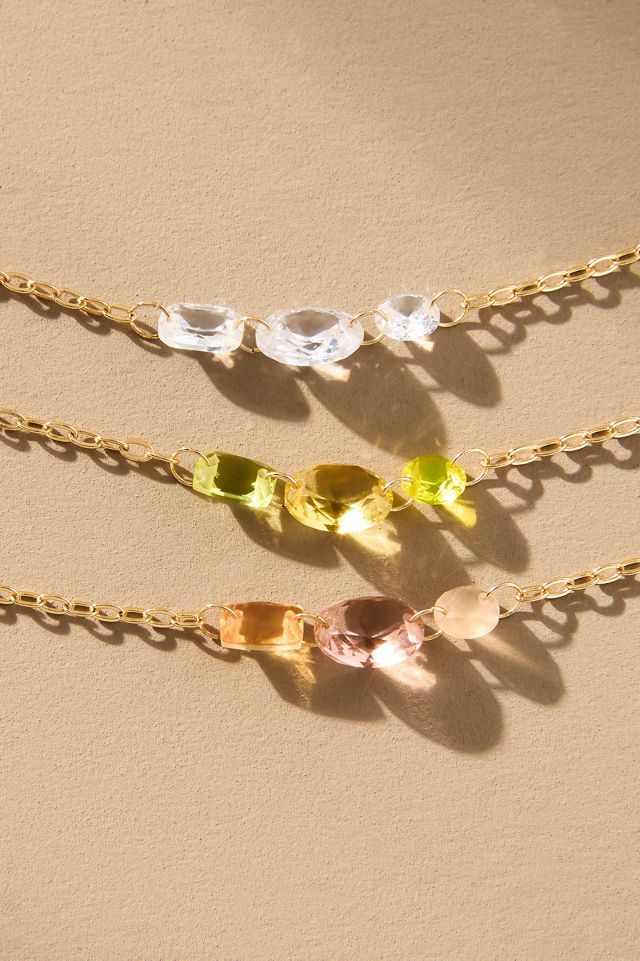 Spaced Crystals Necklace #2
