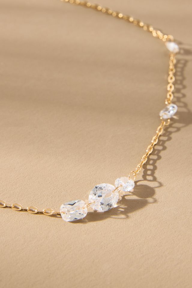 Spaced Crystals Necklace #1