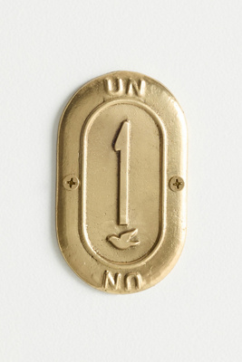 Anthropologie Claudette Brass House Numbers In Gold