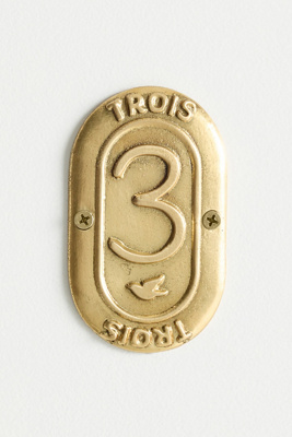 Anthropologie Claudette Brass House Numbers In Brown