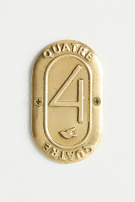 Anthropologie Claudette Brass House Numbers In Brown