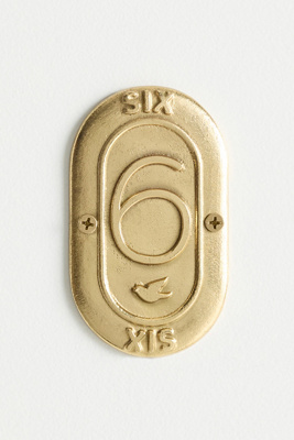 Anthropologie Claudette Brass House Numbers In Brown