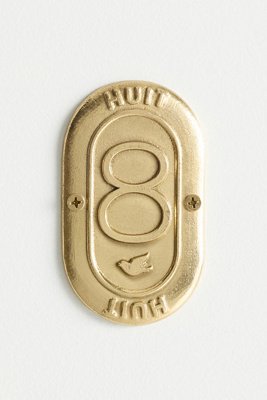 Anthropologie Claudette Brass House Numbers In Brown