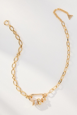 By Anthropologie Paperclip Bar Charm Necklace
