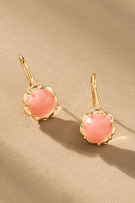 By Anthropologie Stone Fishhook Drop Earrings