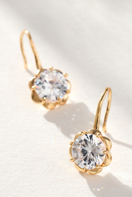 By Anthropologie Stone Fishhook Drop Earrings
