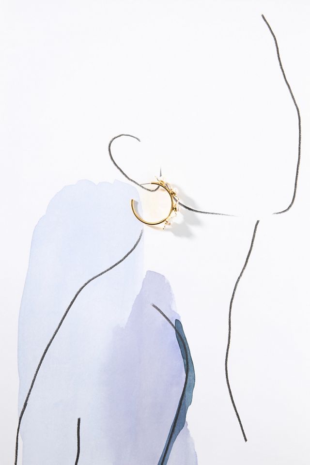 The Pink Reef Floral Hoop Earrings #1