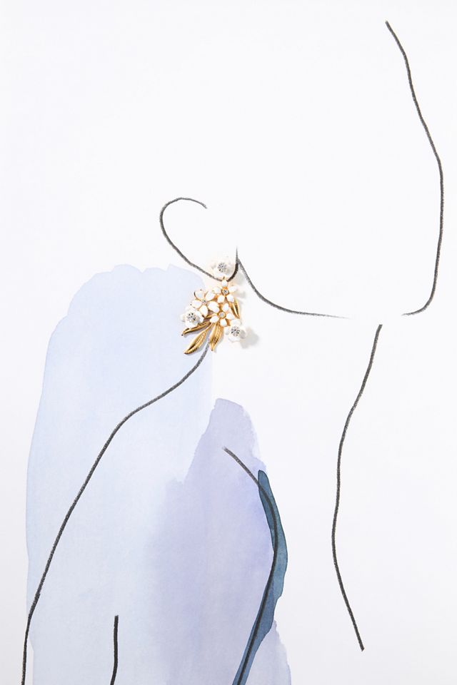The Pink Reef Floral Cluster Earrings #1