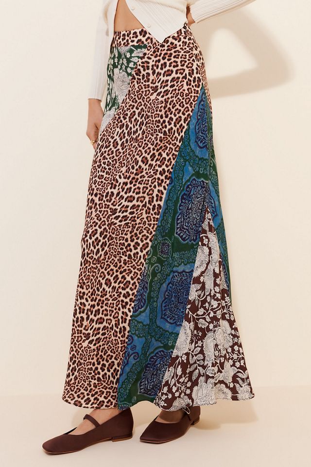 Kachel Mixed Print Slip Skirt #2