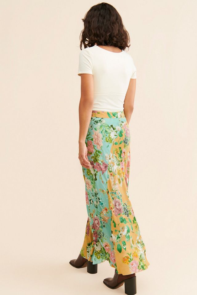 Kachel Mixed Print Slip Skirt #1