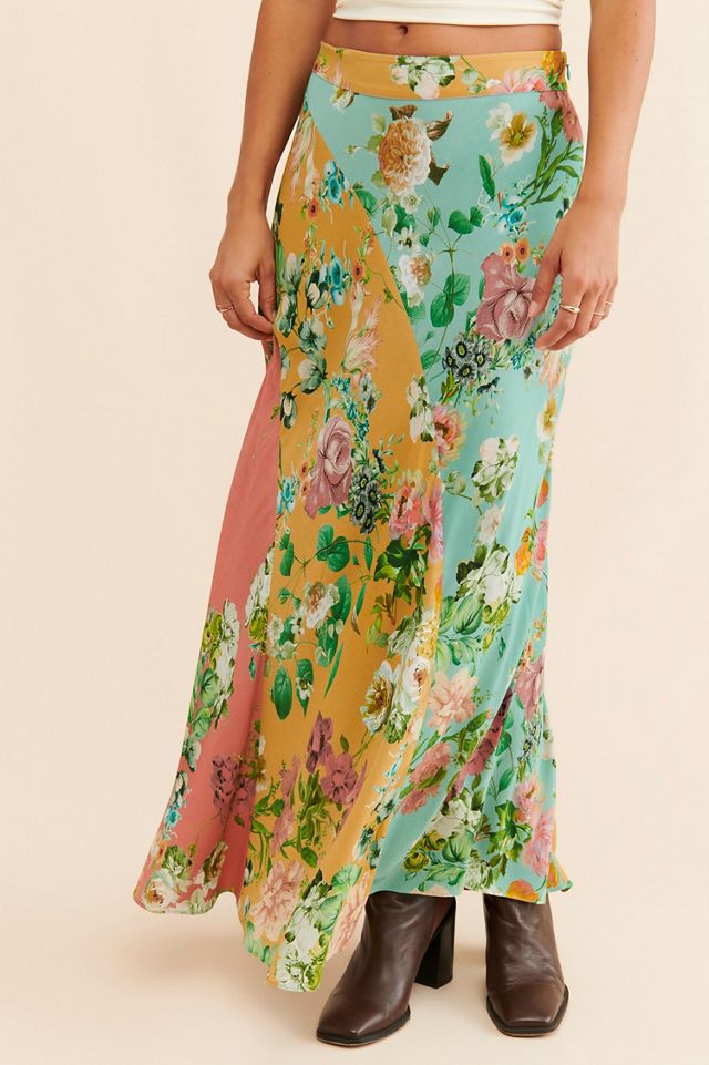 Kachel Mixed Print Slip Skirt #3