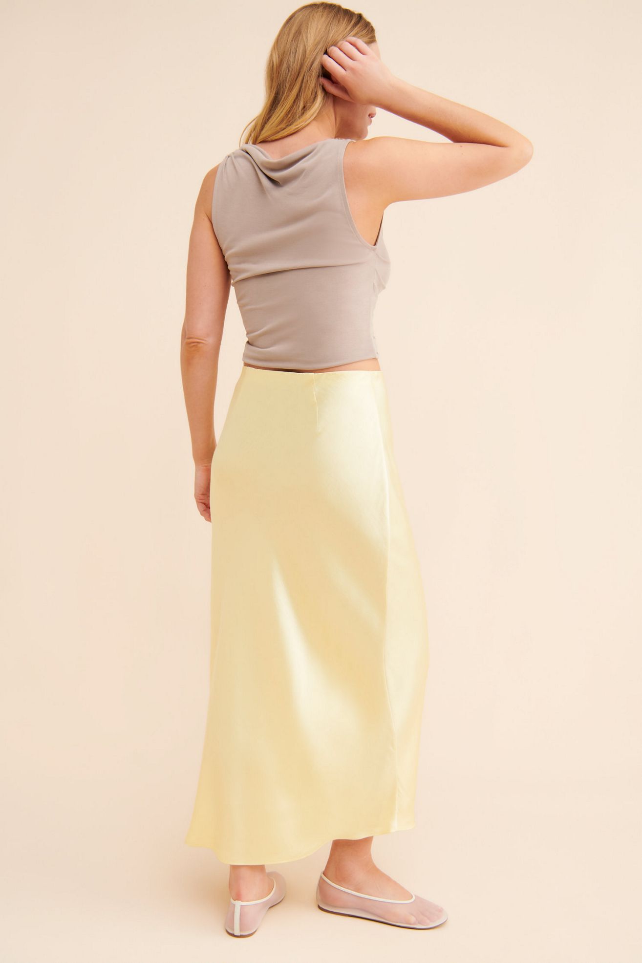 Madewell Solana Satin Bias Maxi Skirt