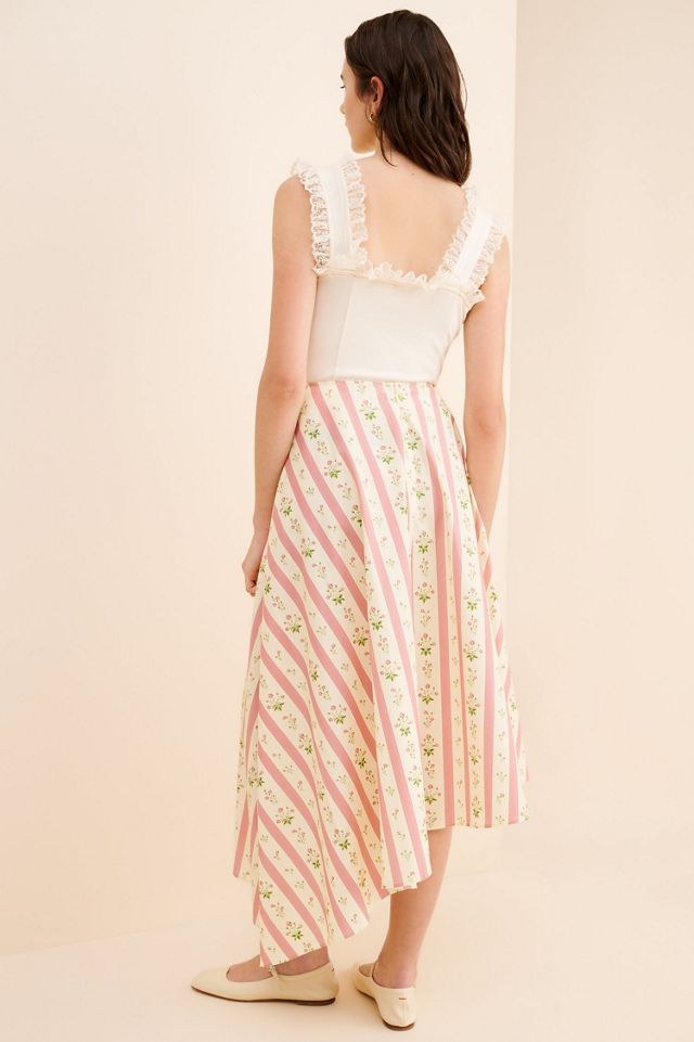 WeWoreWhat Asymmetrical Floral Midi Skirt #1
