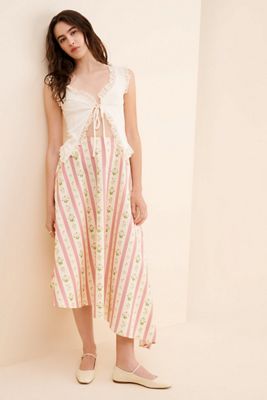 Lace Button-Front Slip Dress | Anthropologie