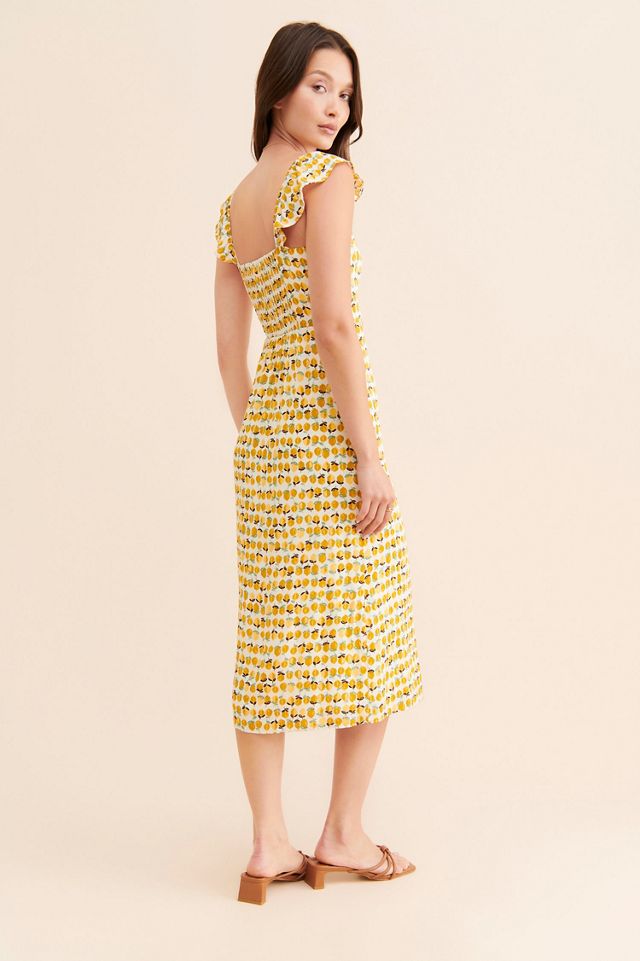 en elly Lemon Printed Midi Dress #1