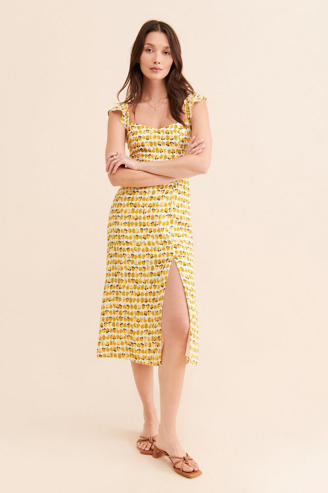 en elly Lemon Printed Midi Dress #3