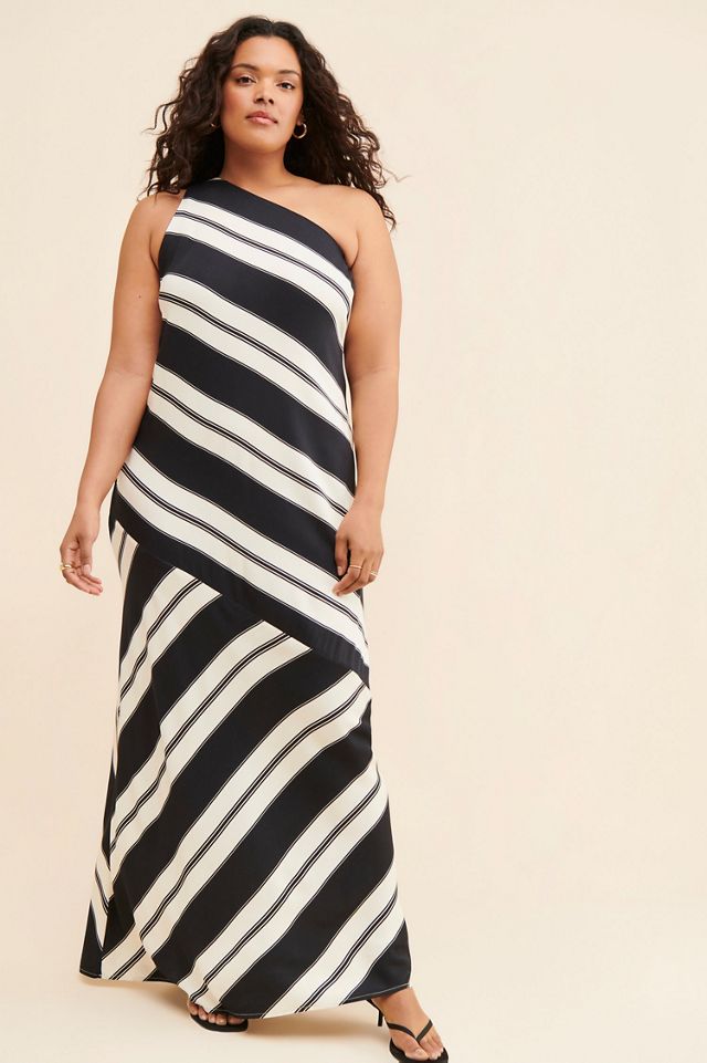 Eloquii One-Shoulder Stripe Dress #3