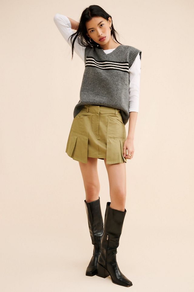 Pilcro Pleated Utility Skirt #3