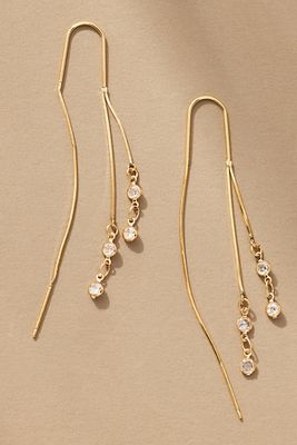 Crystal Snake Chain Threader Earrings