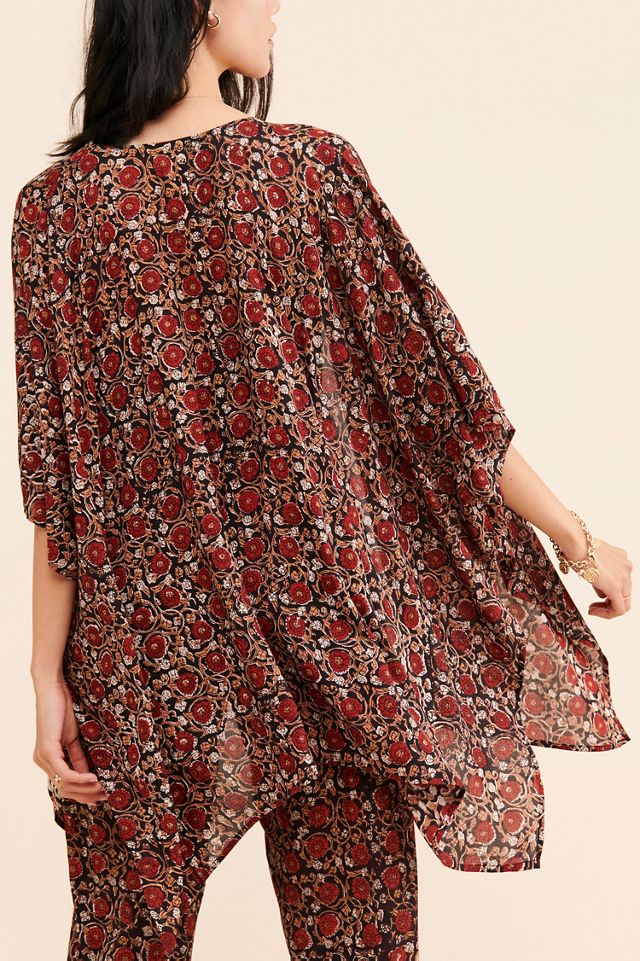 Maelu Designs Deep Floral Short Duster #1