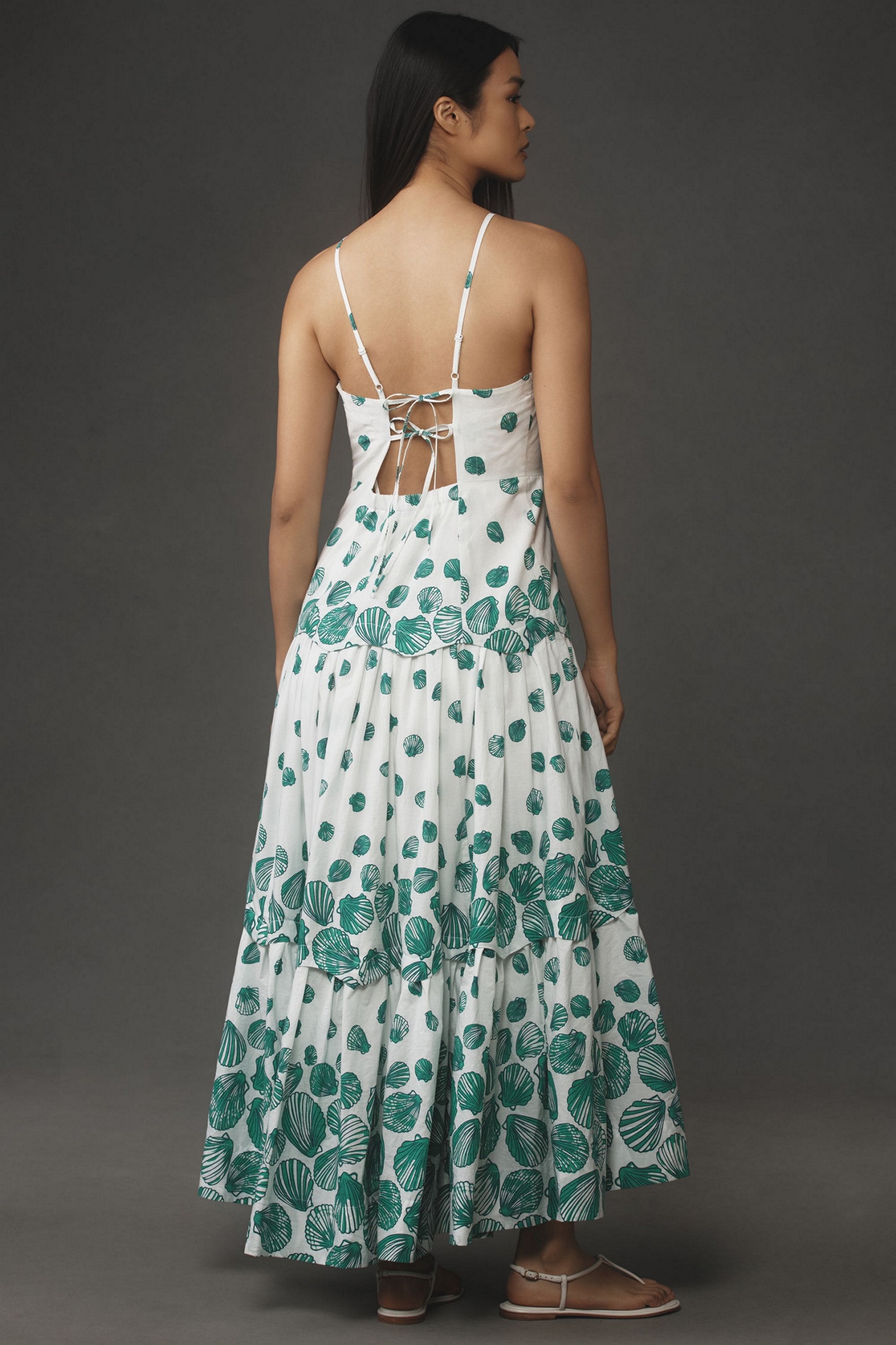 Maeve Halter Tiered Maxi Dress