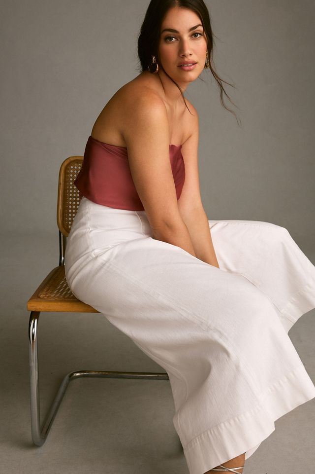 Pilcro Corset High-Rise Crop Culotte Jeans #3