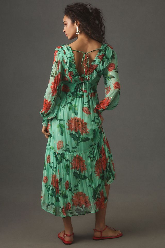 The Odetta Ruffled V-Neck Dress #1