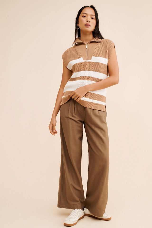 Ellen Tracy Sleevleess Zip Front Sweater #3