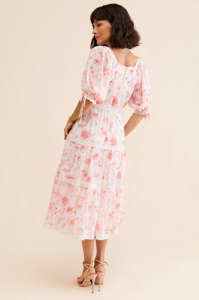 Rachel Parcell Tiered Midi Chiffon Dress #1