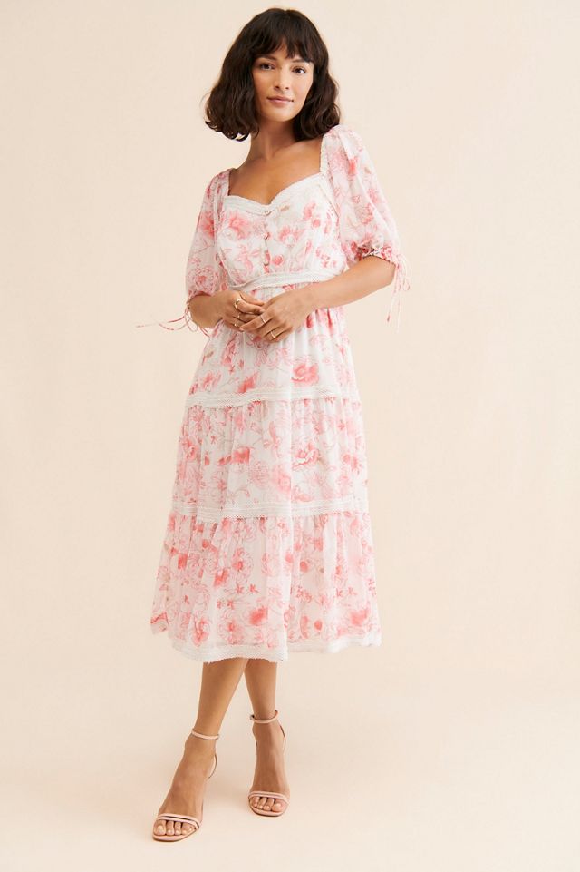 Rachel Parcell Tiered Midi Chiffon Dress #3