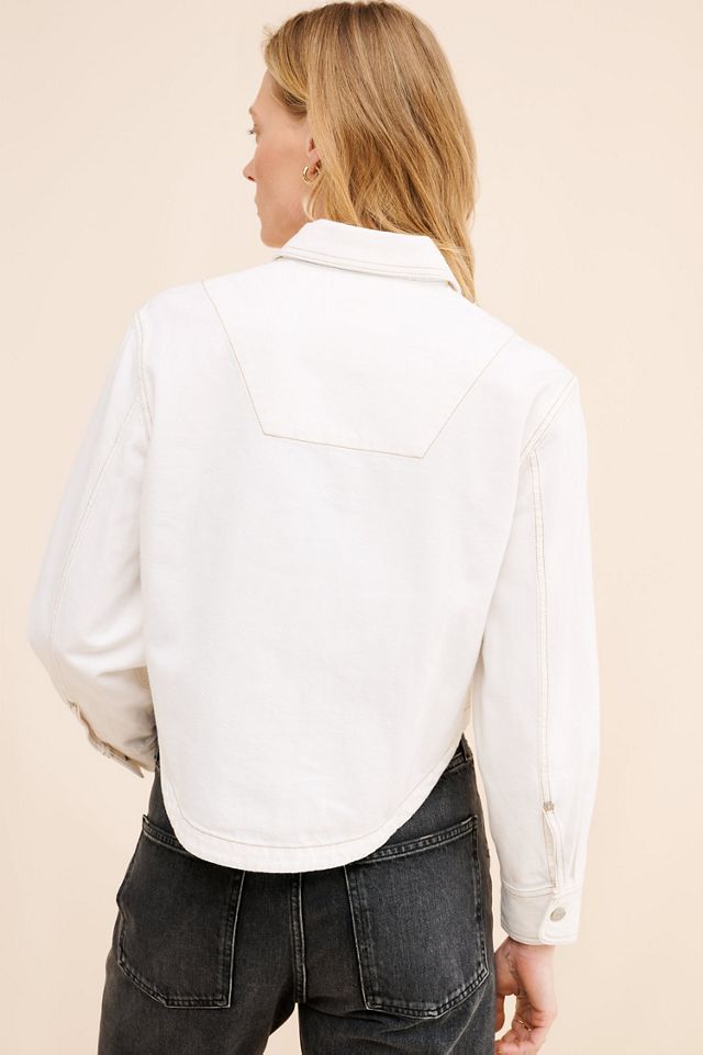 Madewell Cropped Hi-Low Long Sleeve Shirt #1