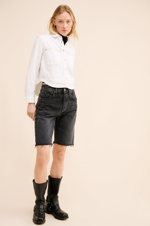 Madewell Cropped Hi-Low Long Sleeve Shirt #3