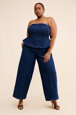 Pilcro Denim Wide-Leg Jumpsuit | Anthropologie
