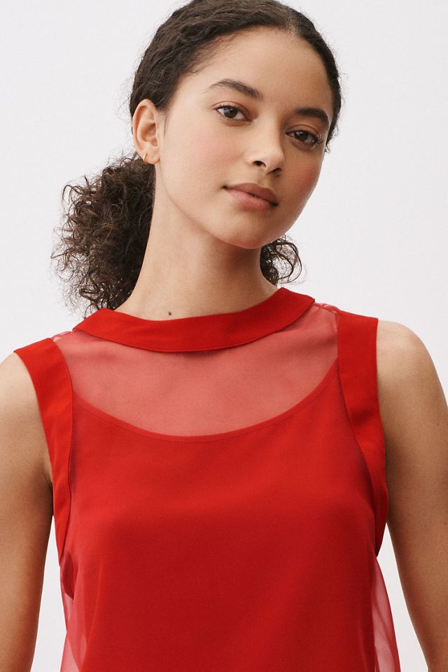 BHLDN Kendall Sleeveless High-Neck Organza Mini Dress #2