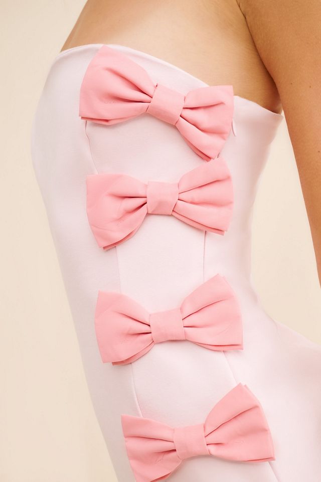 BHLDN Lia Strapless Bow Midi Dress #2
