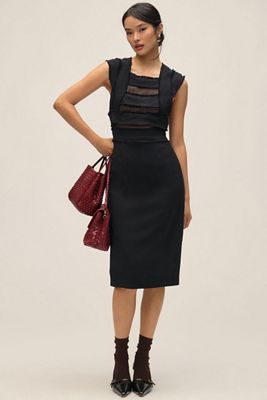 Endless Rose Sheer Lace Midi Dress | Anthropologie