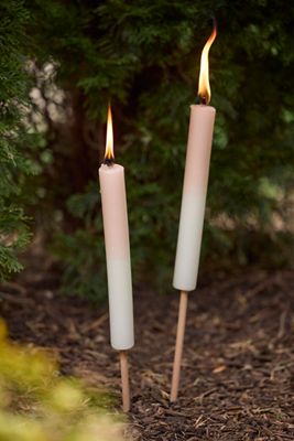 Ombre Citronella Torch Candle, Peach