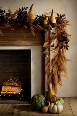 Faux Autumn Cedar Garland