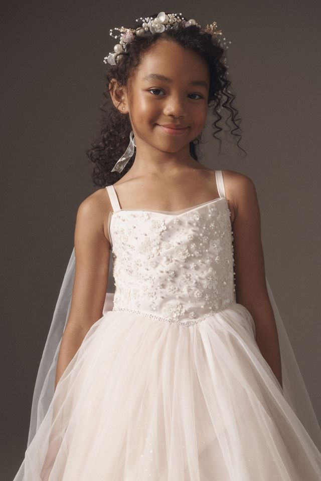 Princess Daliana Sequin Floral Flower Girl Dress #3