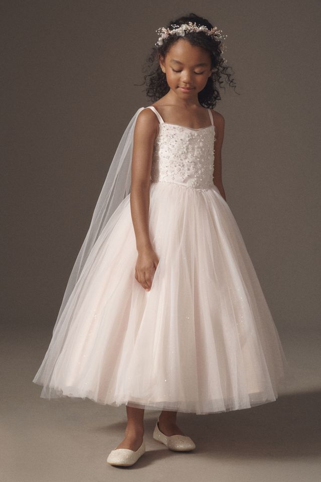 Princess Daliana Sequin Floral Flower Girl Dress #4