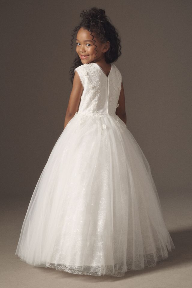 Princess Daliana Belted Tulle Flower Girl Dress #3
