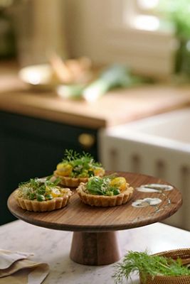 Addie Walnut Wood Cakestand
