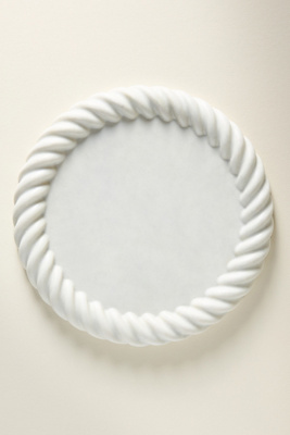 Anthropologie Twisted Marble Cheese Board In White